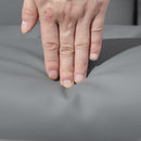 HOMCOM PU Leather Armchair And Footrest Swivel Recliner W/ Ottoman Light Grey/Cream/Dark Grey