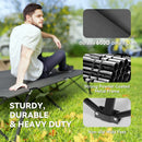 Outsunny Double Camping Folding Cot Portable Sleeping Bed, Charcoal Grey