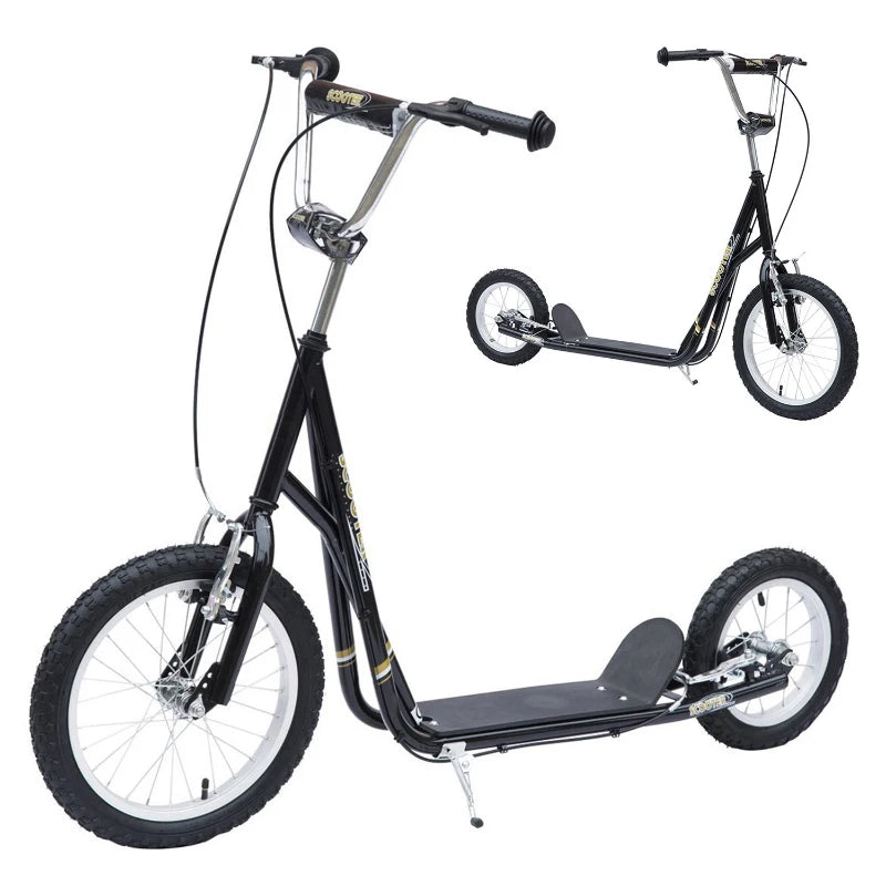 HOMCOM Stunt Scooter with 16" Wheels - Black