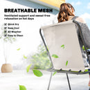 Outsunny 8 Piece Garden Dining Set With 6 Folding Chairs And Umbrella, Cream