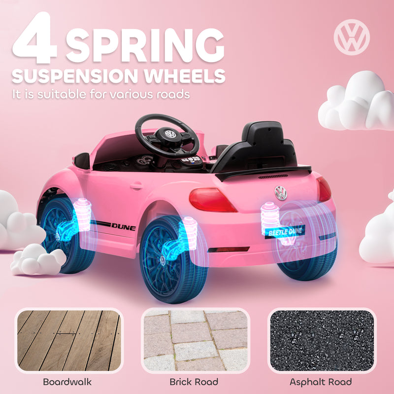 AIYAPLAY Volkswagen Beetle Licensed 12V Ride on Car w/ Remote Control