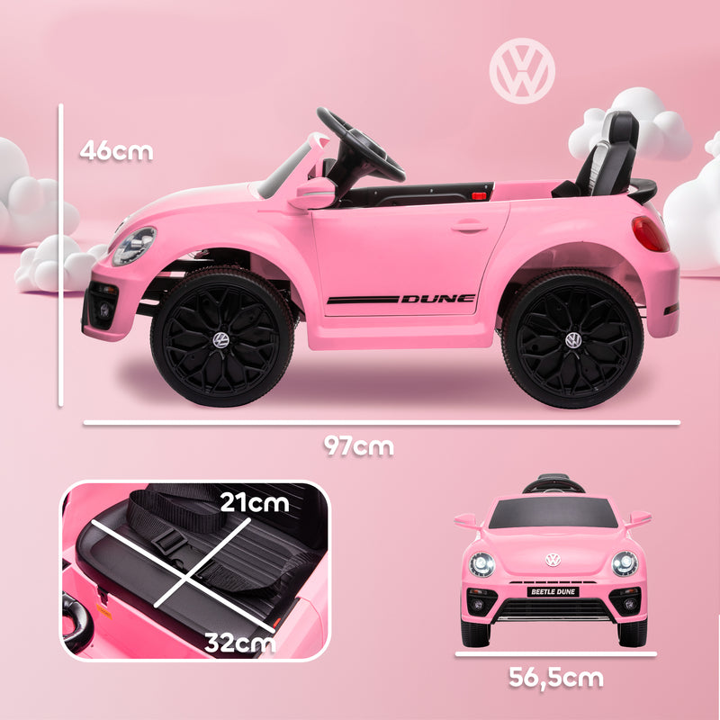 AIYAPLAY Volkswagen Beetle Licensed 12V Ride on Car w/ Remote Control