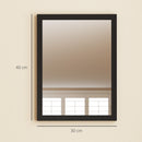 HOMCOM 30 x 40 cm Wall Bathroom Mirror, Vanity Mirror, Set of 2, Black
