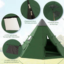 Outsunny 6-7 Person Large Family Party Camping Tent W/ Carrying Bag