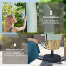 Outsunny Deluxe Large Garden Waterproof Parasol Cover Outdoor Furniture Patio Market Banana Umbrella Cantilever Protector Rain Dust Protective w/Zip (?56 x 220H (cm))