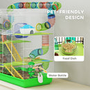 PawHut 5 Tiers Hamster Cage Animal Travel Carrier Habitat, Green