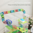 PawHut 5 Tiers Hamster Cage Animal Travel Carrier Habitat, Green