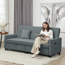 HOMCOM Reversible L-Shaped Sectional Sofa Bed with Cushions