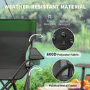 Outsunny 4 Piece Foldable Camping Table And Chairs Set - Black