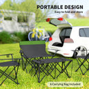 Outsunny 4 Piece Foldable Camping Table And Chairs Set - Black