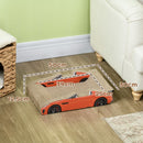 PawHut 2 in 1 Cat Scratching Board with Catnip, Car-shaped Cat Scratch Bed