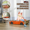 PawHut 2 in 1 Cat Scratching Board with Catnip, Car-shaped Cat Scratch Bed