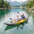 Outsunny 2.5' Inflatable Kayak 2-person Sit on Canoe with Paddles Grey