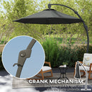 Outsunny 3(m) Garden Cantilever Parasol with Crank Aluminium Frame