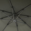 Outsunny 3(m) Garden Cantilever Parasol with Crank Aluminium Frame