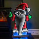 60cm Infinity Christmas Santa on Metal Base with Multi-Coloured LEDs