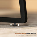 HOMCOM Round Coffee Table with Storage Shelf and Marble Effect Top, White