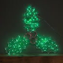 42cm x 44cm Light up Christmas Holly and Berries Dewdrop Silhouette with Twinkling LEDs