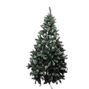 6ft (180cm) Rocky Mountain Pine Green Artificial Christmas Tree Snow Tip and Pine Cones