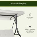 Outsunny 3 Seater Canopy Swing Chair Porch Hammock Bed Rocking Bench