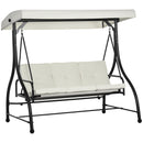 Outsunny 3 Seater Canopy Swing Chair Porch Hammock Bed Rocking Bench
