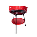 35cm (14") Round Metal Garden Barbecue with Windshield & Shelf