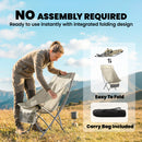 Outsunny Camping Chair Portable With Side Pocket Khaki