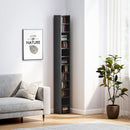 HOMCOM 204 CD Storage Tower Tall Bookcase Bookshelf With Cubes