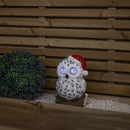 25cm Battery Operated Outdoor Blinkin' Snowy Christmas Owl with White LEDs & Timer Function