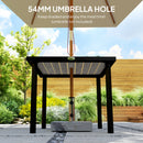 Outsunny Garden Table for 4 Person with 5.4cm Parasol Hole