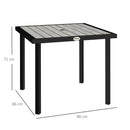 Outsunny Garden Table for 4 Person with 5.4cm Parasol Hole