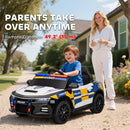 AIYAPLAY Kids Electric Ride pm Police Car with Remote Control, Multicoloured