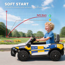 AIYAPLAY Kids Electric Ride pm Police Car with Remote Control, Multicoloured