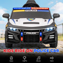 AIYAPLAY Kids Electric Ride pm Police Car with Remote Control, Multicoloured
