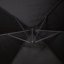 Samuel Alexander 3m Cantilever Parasol in Black with Crank Handle for Patio Garden Banana Parasol with UV Protection Outdoor Umbrella Sun Shades for Garden