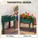 Outsunny Raised Planter, Metal Raised Garden Bed on Legs with Drainage Hole
