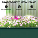 Outsunny Raised Planter, Metal Raised Garden Bed on Legs with Drainage Hole