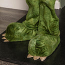 1.17m Humongous Green Standing Christmas Dinosaur With Santa Hat