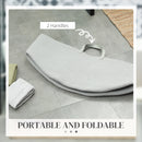 HOMCOM 88L Cotton Rope Laundry Basket With Handles For Pillows Clothes - Grey/Cream