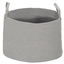 HOMCOM 88L Cotton Rope Laundry Basket With Handles For Pillows Clothes - Grey/Cream