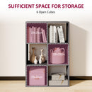HOMCOM 6-Cube Bookshelf, Display Shelving Unit for Home Office