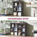 HOMCOM 6-Cube Bookshelf, Display Shelving Unit for Home Office