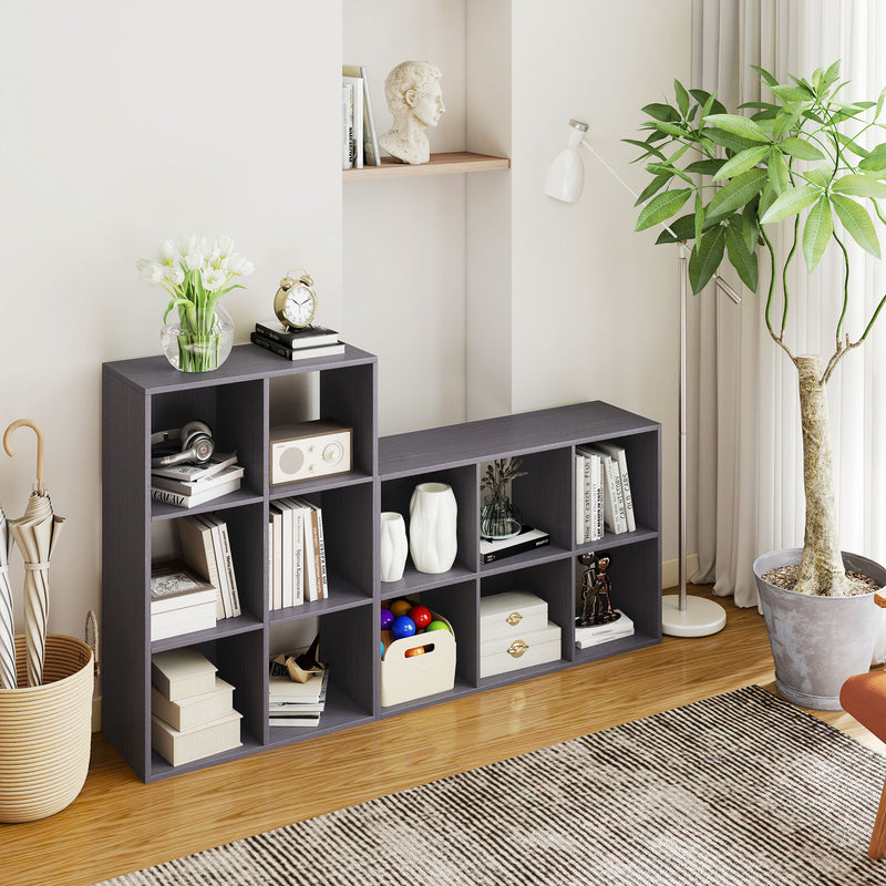 HOMCOM 6-Cube Bookshelf, Display Shelving Unit for Home Office