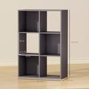 HOMCOM 6-Cube Bookshelf, Display Shelving Unit for Home Office