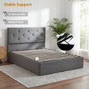 HOMCOM Bed Frame Gas Side Lift Under Bed Storage