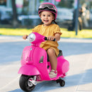 6V Kids Ride on Motorcycle with Training Wheels and Headlight - Vespa Scooter for 18-36 Months