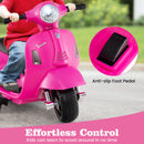 6V Kids Ride on Motorcycle with Training Wheels and Headlight - Vespa Scooter for 18-36 Months