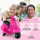 6V Kids Ride on Motorcycle with Training Wheels and Headlight - Vespa Scooter for 18-36 Months