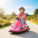 AIYAPLAY Electric Kids Bumper Car With 360 Degree Rotation Spin, Pink