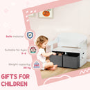 AIYAPLAY 3 in 1 Kids Storage Bench, Toddler Table and Chair Set, White